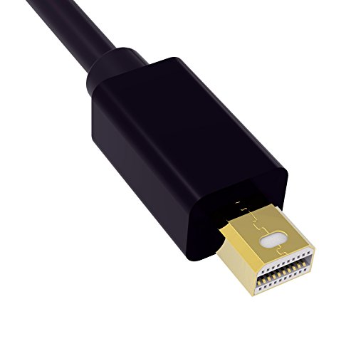 Mini DP auf VGA, Tintec Vergoldete 1080P Mini Displayport auf zu VGA Adapter Konverter Kabel Stecker Cable – Schwarz - 4