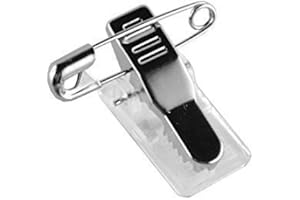 SCHMALZ 25x Ago/Clip Combinazione Clip Autoadesiva Clip con Ago e Morsetto per Cartellino Nomi,Biglietti da Visita