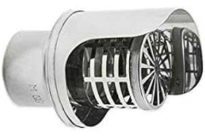 MBM Sombrero de tubo de escape humos INOX DN 100 mm de pared con prueba de lluvia