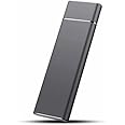 F FABOBJECTS® External Hard Drive Portable SSD External Hard Drive,Solid State Data USB 3.0 Type-C Support for Computer Backup Drive Windows XP PC Laptop and Mac Data Storage Transfer Black 4TB