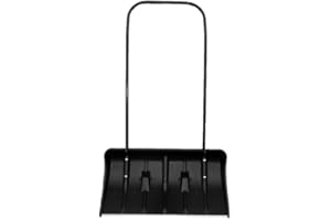 G.F. Schneeschieber schwarz Schneeschaufel Schneeschippe mit Rollen und Aluminiumkante Schneeräumer