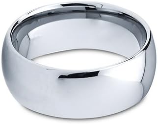 Tungsten Wedding Band Ring 8mm for Men Women Comfort Fit Domed Polished Lifetime Guarantee