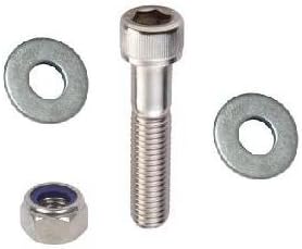 5mm Socket Cap Nut &amp; Bolt (4 Pack) 4 x Stainless Steel M5 x 30mm Allen Key Socket Head Bolts (2/3 Threaded), 4 Nyloc Nuts &amp; 8 Flat Washers Free Uk Delivery.