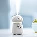 Produktbild FeiliandaJJ 180ml Mini Utraschall Luftbefeuchter mit LED Nachtlicht Niedlich Katze Humidifier Air Diffuser Purifier Geschenk für Auto Wohnzimmer, Schlafzimmer, Büro, Yoga, Spa (Weiß)