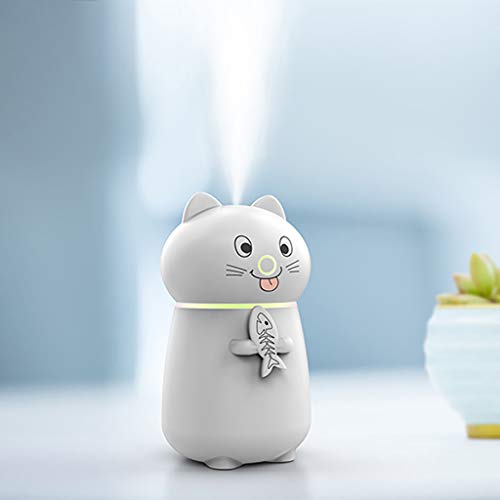 Gaddrt® Air Purifier 180ml Cute Cat 3 In 1 Humidifier LED Humidifier Air Fan Diffuser Purifier Atomizer, Mist Steam Maker Diffuser for Home Office Car Outdoor
