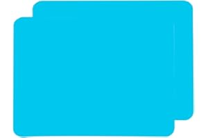 MXDHOKY 2 Pezzi Tovagliette Grande in Silicone per Bambini, Tovaglietta Multifunzionale Antiscivolo, Lavabili Tovagliette,Anti-scalatura,Anti-polvere, Adatto per Ristorante, Cucina(Blu)