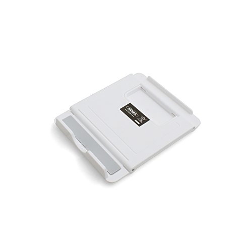 System-S Universal Klappständer Tisch Halterung 6 Stufen Neigung einstellbar für Tablet PC Smartphone eBook Reader (bis 1,4 cm) weiß - 2