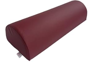 ‎ZEN MASSAGE WARE ZEN 3/4 Nackenrolle mit Bezug aus Kunstleder 60x23x16cm - Lagerungskissen, Beinrolle für Bett, Kissenrolle, Knierolle, Rollkissen Lagerungsrolle für Beine, Physiotherapie & Massageliegen Zubehör (Rot)