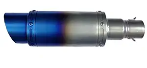 Open Throttle Racers Cross Cut Cap Tip 51 MM Long Inlet Pipe Stainless Steel Universal Slip-On Without DB Killer for Loud Exhaust note Mid Size Multi Colour