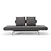 Produktbild Innovation Ghia Laser Schlafsofa, grau Stoff 543 Velvet Slate Grey Gestell schwarz Füße schwarz pulverbeschichtet
