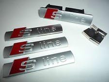4 x Audi S-Line A3 A4 A5 A8 Logo Decals for Mud Guards