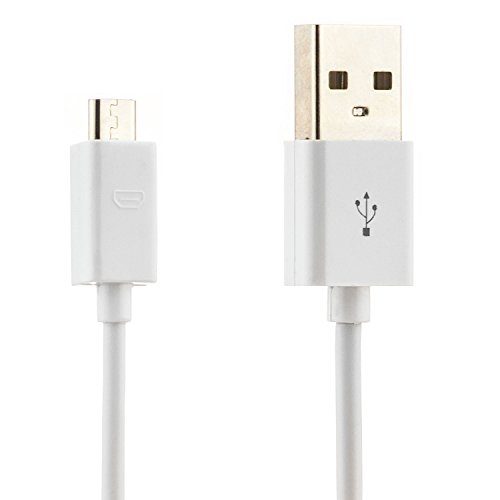 Saxonia [3er Pack] 1m Micro USB zu USB 2.0 Kabel Ladekabel Datenkabel | Universal für Tablet Smartphone und E-Book Reader (ebooks), 1 Meter kurz und handlich, Weiß - 2