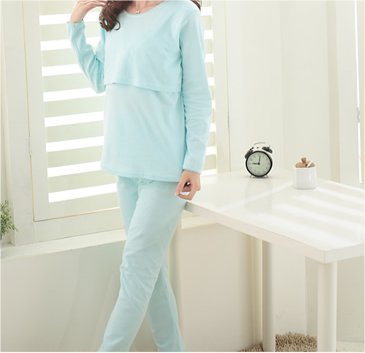 Blue 2 Piece Maternity Pyjamas UK Size 14