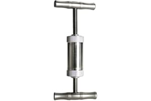 Heisenberg Pollenpresse SUPER aus Metall (Zinklegierung), Doppelgriff mit zwei Hebeln zur effektiven Weiterverarbeitung von Kräutern und Pollen