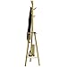 SOUTH - Retro Scandi Wood Coat Rack with 5 Pegs and Storage Shelves - White / Brown