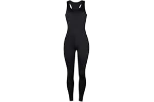 XFSRG Jumpsuit Donna Tutina Sportiva Tuta Estiva Intera Aderente Completo Lungo Body Pantaloni Sportivi Tutine Elegante per Fitness Yoga Palestra Allenamento