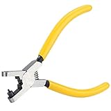 MMOBIEL Pinzas perforadoras para agujerar correas de reloj, de piel, cintos, con agarre de vinil amarillo para sujección segura.