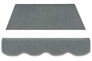 home Trends Markisentuch Markisenbespannung Zeltstoffe Sonnenschutz Ersatzstoffe Markisenstoffen Diverse Farben mit Volant fertig genäht mit Umrandung (3 x 2.5 m, SPD008-Grau)