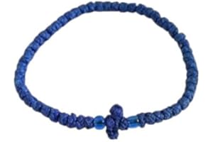 ICONSGR Gebet-Seil, handgefertigt, für christlich-orthodoxen Glauben, dünn, blau