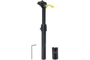 Seatpost,KOCAN 31.6mm Bike Dropper Seatpost Manual Control Bicycle Seat Tube 100mm Height Adjustable Hydraulic Shock Absorber for MTB Mountain Road Bike