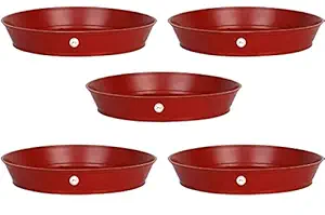 DESIRTON Gamla Tray 6 inch Bottom Tray for Plant pots Planter Bottom Plate Plastic Bottom Drip Tray ( Size-6 inches, Pack of 5 )