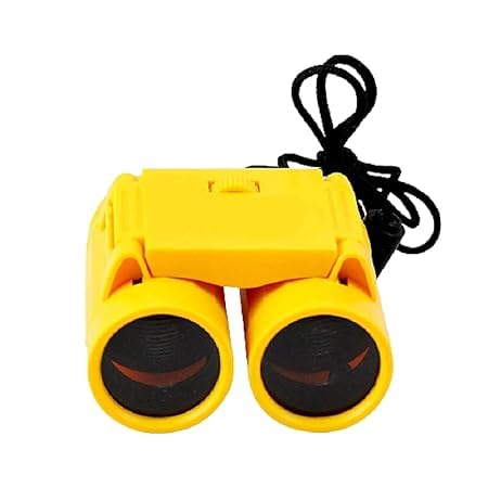 TOYSOLMANISH Waterproof/Fogproof Roof Prism Binoculars,Portable Mini Compact Telescope for Bird Watching, Traveling, Concerts High Powered | Both Adults & Kids, Pack of 1 Multicolor (Yellow)