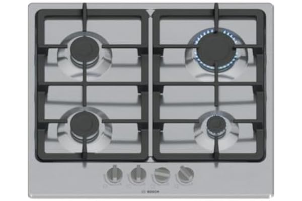 PGP6B5K90, serie 4, gasplatta, 4 lampor, 60 cm, rostfritt stål
