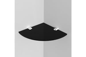 Expression Products Small Acrylic Corner Bathroom Shelf - 150mm - approx 6" - Black