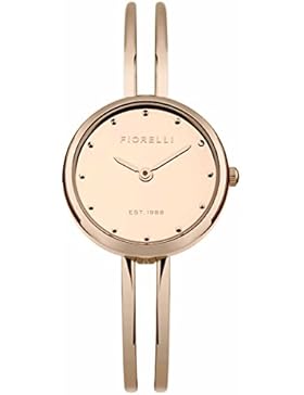 Fiorelli Damen Quarzuhr mit rotgoldfarbenem Zifferblatt Analog-Anzeige und rotgoldfarbenem Legierungs-Armband...