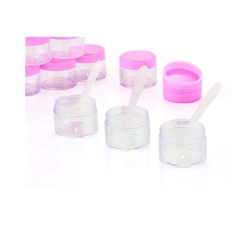 Gleader 10 rosa Deckel Plastikmaterial Leer Make-up kosmetische Sahneglas Pot Flasche Container - 2