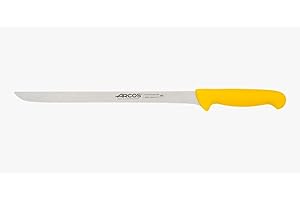 Arcos Couteau à Jambon Flexible - Lame Acier Inoxydable Nitrum 28 cm - Coupe Précise et Durable - Manche Polypropylène Jaune - Série 2900