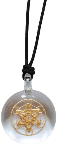 Metatron "Glass Pendant 3.5 CM with Cotton Necklace