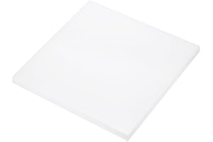 Rebower 203x203x15mm UHMW Polyethylene Sheets Ultra High Molecular Weight White Plastic Sheet [for Home, Industrial]