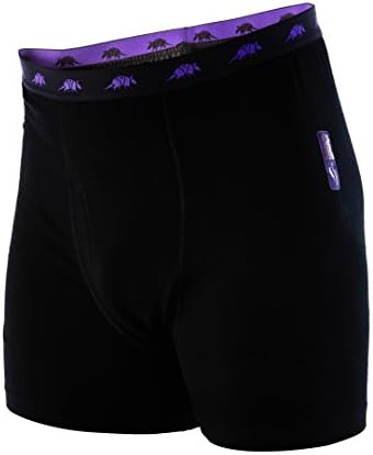 Armadillo Merino Men's Rammy Boxer with Fly, Black, Small