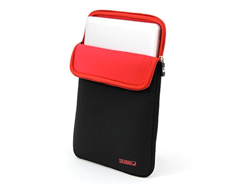 COOL BANANAS ShockProof MacBook Air 11 Zoll Hülle | Sleeve | Laptop-tasche mit strapazierfähigem Nylon | höchster Schutz durch Memory-Foam-Kern | leicht zu reinigen | wasserabweisend | Farbe Rot - 4
