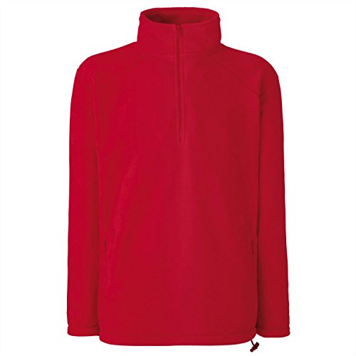 Preisvergleich Produktbild Fruit of the Loom Half Zip Fleece - Red - L