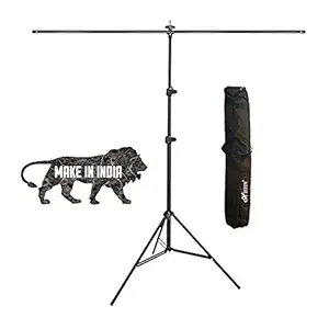 HIFFINT-Shape 9x6 Ft. Backdrop Stand ,6ft Wide 9ft Tall Adjustable Background Support System Kit Heavy Duty Thicken Photo Backdrop Stand for Parties Birthday Photographic Studio Video (T-Shape Background Kit)