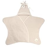 Tuppence and Crumble Star Baby Wrap Oatmeal Size Small