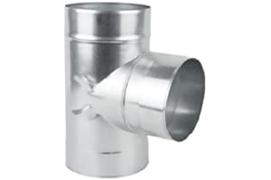 ARMAR TRADING LTD Conducto de tubo T Pieza Conector metal T Conjunta aluminio ventilación tubo manguera, plateado