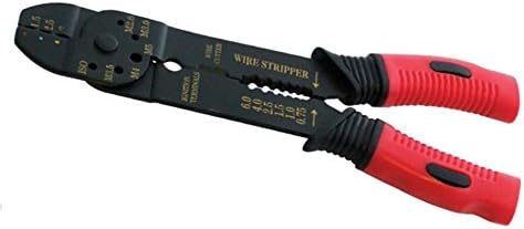 8 Inch Heavy Duty Wire Crimping Tool / Pliers / Stripping / Cutting - crimping and cutting complete with molded hand grips.