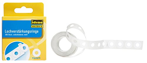 Preisvergleich Produktbild Idena 310214 - Lochverstärkungsringe selbstklebend in Box, 500 Stück, weiß