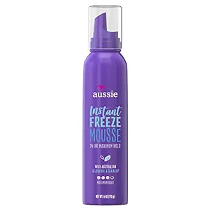Aussie Instant Freeze Sculpting Mousse, Maximum Hold, 6 oz (Pack of 3)