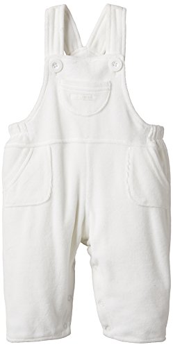 Pumpkin Patch Unisex Baby Velour Dungaree Overall, Off-White (Cream Freeze), 3-6 Months