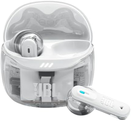 JBL Tune Flex 2, Auricolari con Cancellazione del Rumore, Bianco Ghost