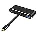 Produktbild Leoboone leichte, tragbare 5 in 1 USB-Typ-C-HDMI 4K VGA USB 3.0 Kopfhörer-Hub Multi Adapter USB-C-Naben-Adapter