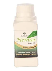 V5 Organic 100% Water Soluble Organic Nemax Neem Oil Effective Fungicide, Miticide, and Insecticide (100 ml)