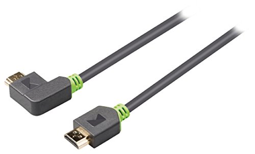 König KNV34260E30 Hochgeschwindigkeits-HDMI-Kabel mit Ethernet, nach rechts abgewinkelt, 3 m grau - 3