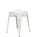 Produktbild Niedriger Hocker Tolix Style Vintage - Weiß - Möbeldesign - 39 cm x 39 cm x 46 cm - SANTANI MOBILI