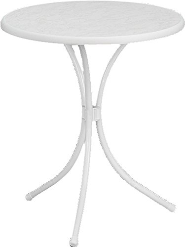 Preisvergleich Produktbild Sieger Gartentisch / Bistrotisch Boulevardtisch 60cm weiß 100 / W SB