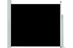 vidaXL Seitenmarkise Ausziehbar Sonnenschutz Sichtschutz Windschutz Seitenrollo Markise Seitenwandmarkise Balkon Garten Terrasse 100x300cm Schwarz